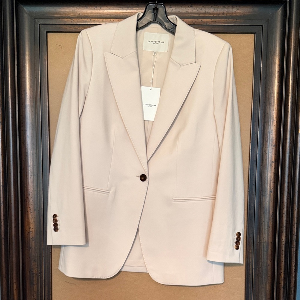 NWT Lafayette 148 New York Elegant Bisque Blazer